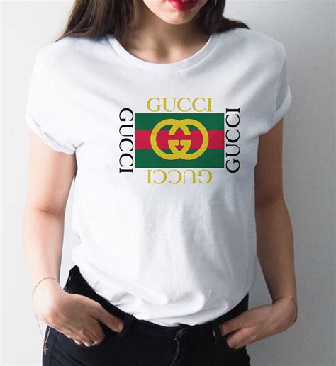 gucci tshirts ladies|vintage Gucci logo t shirt.